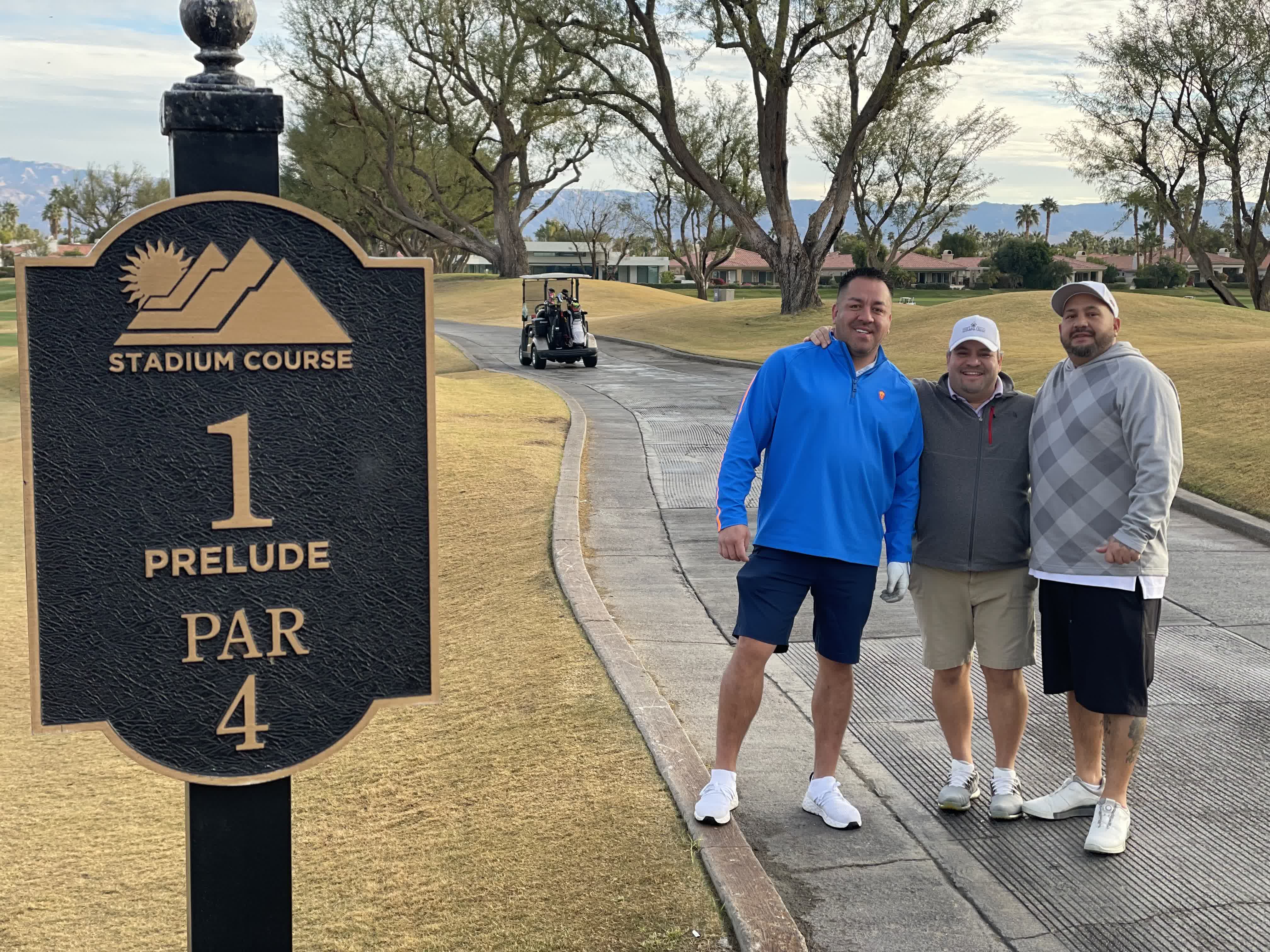 Paul and David on the back nine